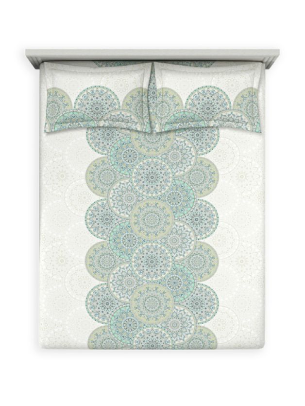 Ddecor Live Beautiful Vega Collection Bedsheet with 2 Pc pillow Covers| Auralia Green