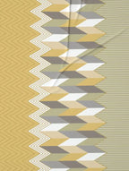 Ddecor Live Beautiful Vega Collection Bedsheet with 2 Pc pillow Covers| Chevronix Mustard Yellow D'Decor
