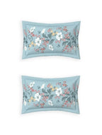 Ddecor Live Beautiful Vega Collection Bedsheet with 2 Pc pillow Covers| Florix blue Glow D'Decor