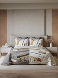 Ddecor Live Beautiful Vega Collection Bedsheet with 2 Pc pillow Covers| Prism Shadow Grey D'Decor
