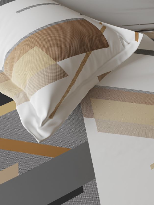 Ddecor Live Beautiful Vega Collection Bedsheet with 2 Pc pillow Covers| Prism Shadow Grey