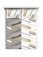 Ddecor Live Beautiful Vega Collection Bedsheet with 2 Pc pillow Covers| Prism Shadow Grey D'Decor