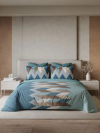 Ddecor Live Beautiful Vega Collection Bedsheet with 2 Pc pillow Covers| Chevronix Bl D'Decor