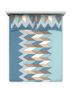 Ddecor Live Beautiful Vega Collection Bedsheet with 2 Pc pillow Covers| Chevronix Bl D'Decor