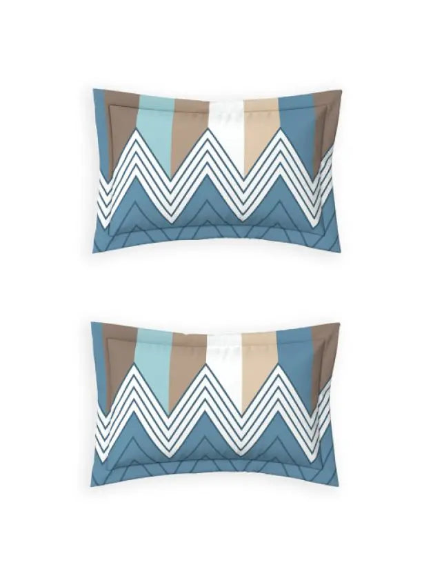 Ddecor Live Beautiful Vega Collection Bedsheet with 2 Pc pillow Covers| Chevronix Bl D'Decor