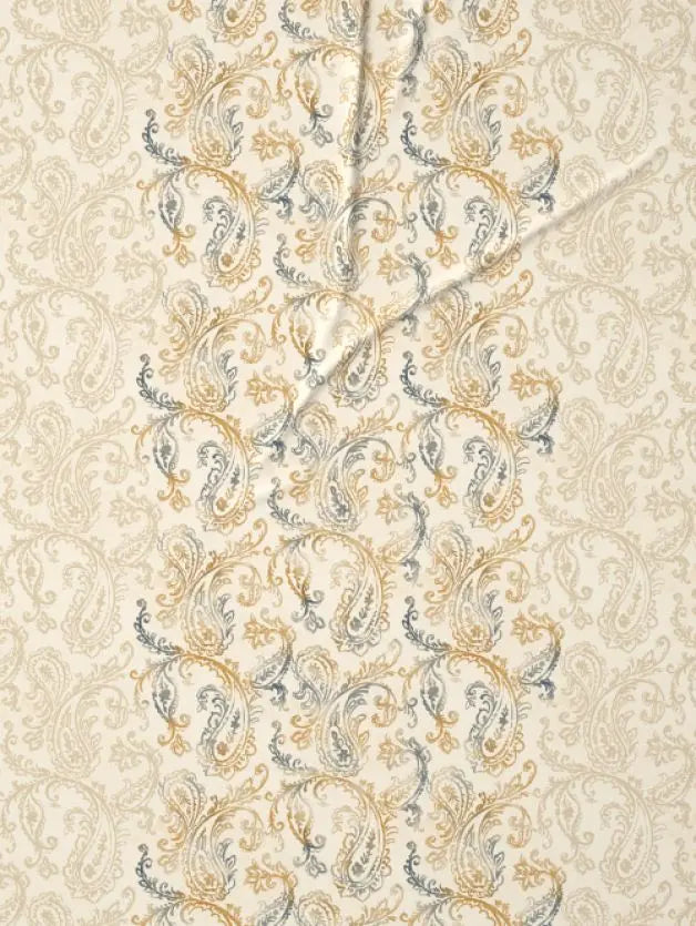 Ddecor Live Beautiful Vega Collection Bedsheet with 2 Pc pillow Covers| Paisley ParkAlmond Buff D'Decor