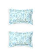 Ddecor Live Beautiful Vega Collection Bedsheet with 2 Pc pillow Covers| Paisley Park Blue Glass D'Decor
