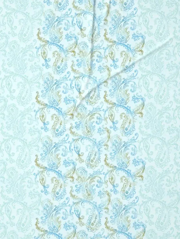 Ddecor Live Beautiful Vega Collection Bedsheet with 2 Pc pillow Covers| Paisley Park Blue Glass D'Decor
