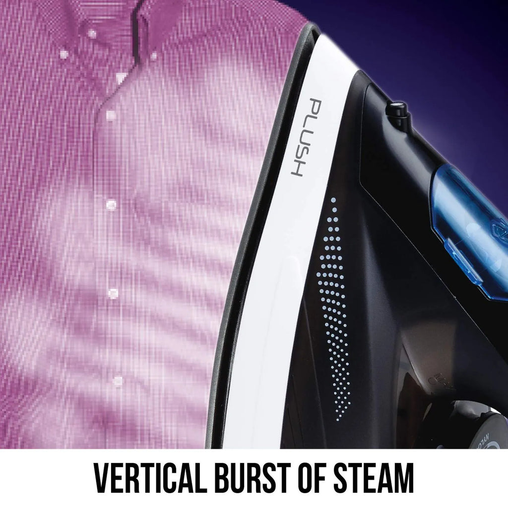 HAVELLS Plush 1600 Watts 320ml Steam Iron (Horizontal & Vertical Steaming, Black)