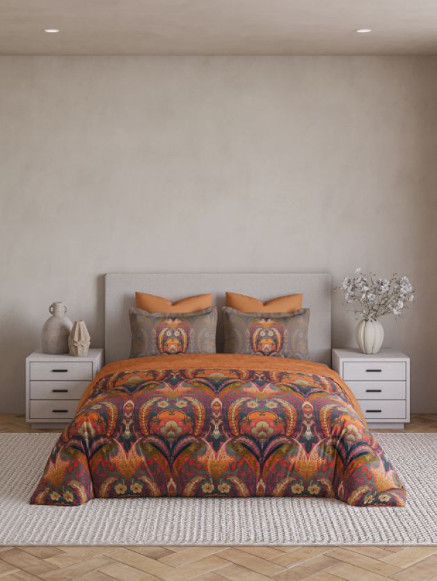 Ethnic Grace Sun Orange | D'Decor Maxima Collection