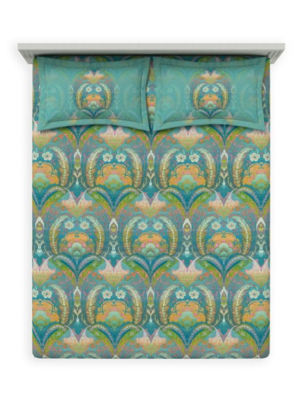 Ethnic Grace Teal | D'Decor Maxima Collection