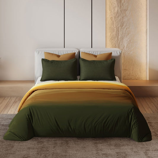 D'decor Bedsheet Super King Size BALAYAGE DARK OLIVE Esteem Collection - grahsajja
