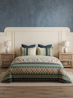 Gulbaani Navy-Peony| Ddecor Jamdani Collection