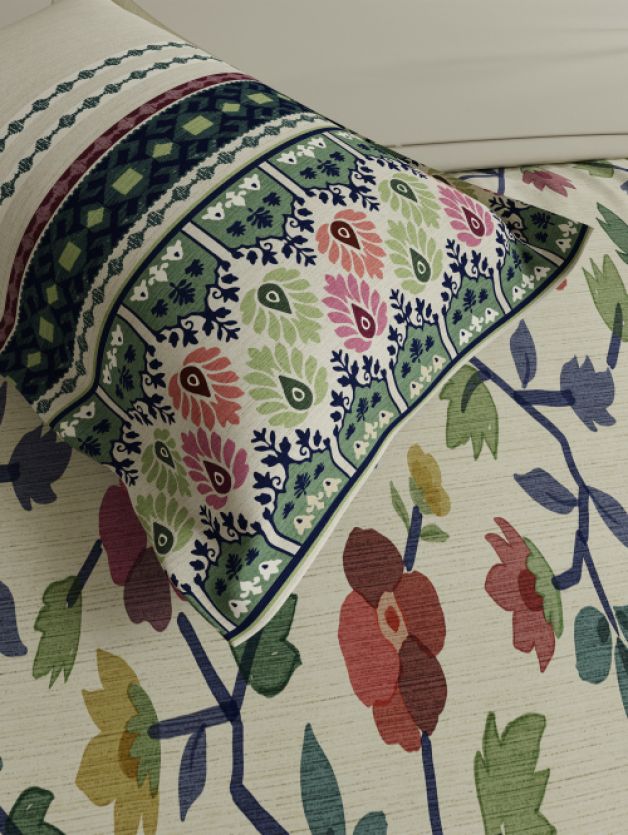 Gulbaani Navy-Peony| Ddecor Jamdani Collection