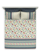 Gulbaani Navy-Peony| Ddecor Jamdani Collection