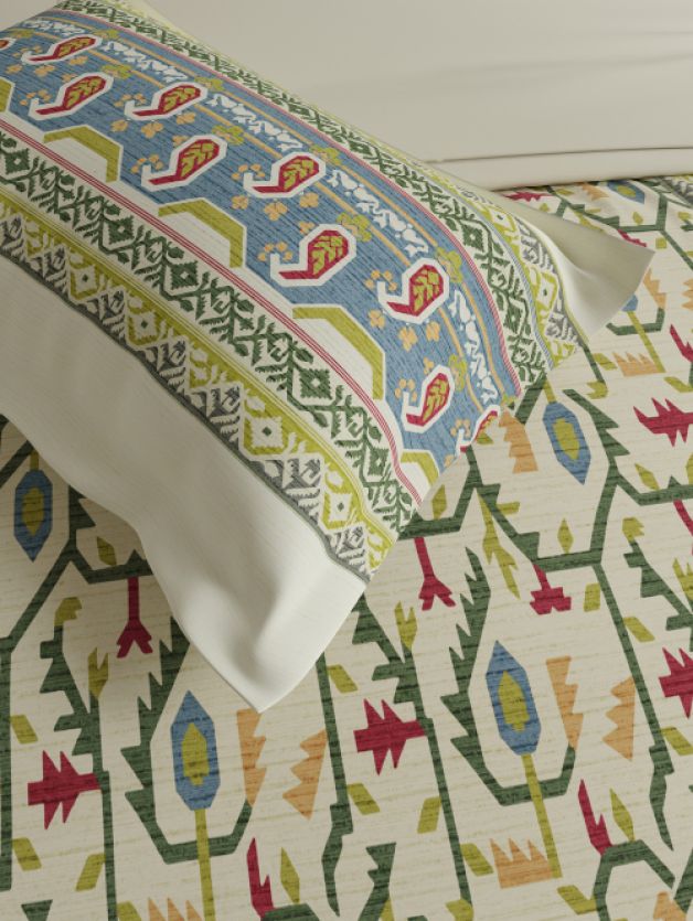 Mridu Jaal Lentil-Sprout | Ddecor Jamdani Collection