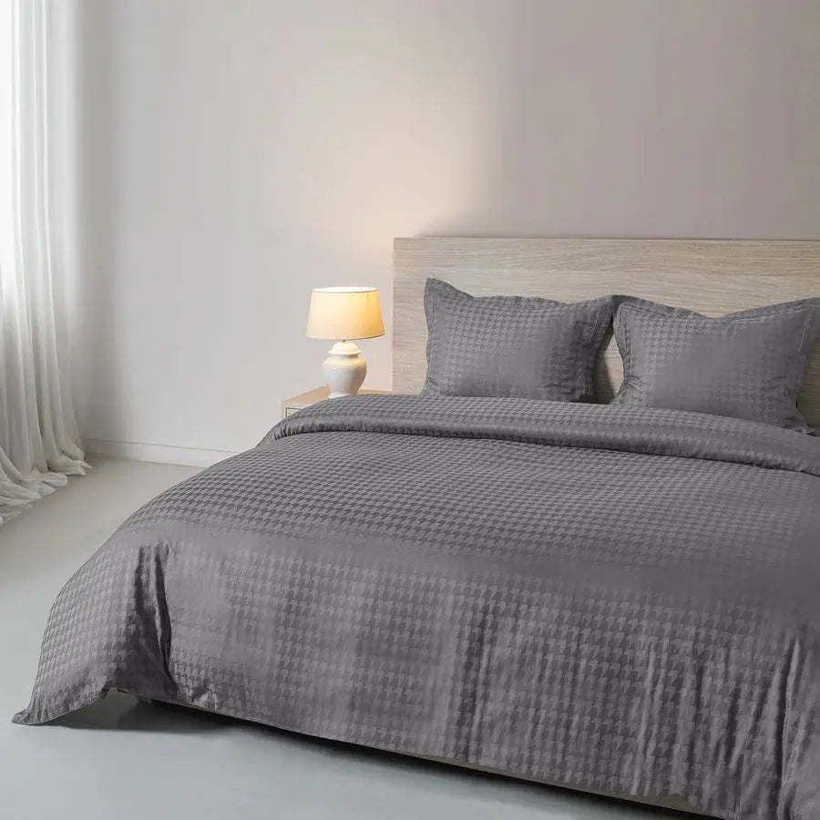 Spread Home 550 TC Italian Jacquard 100% Cotton Bedsheet Houndstooth - grahsajja