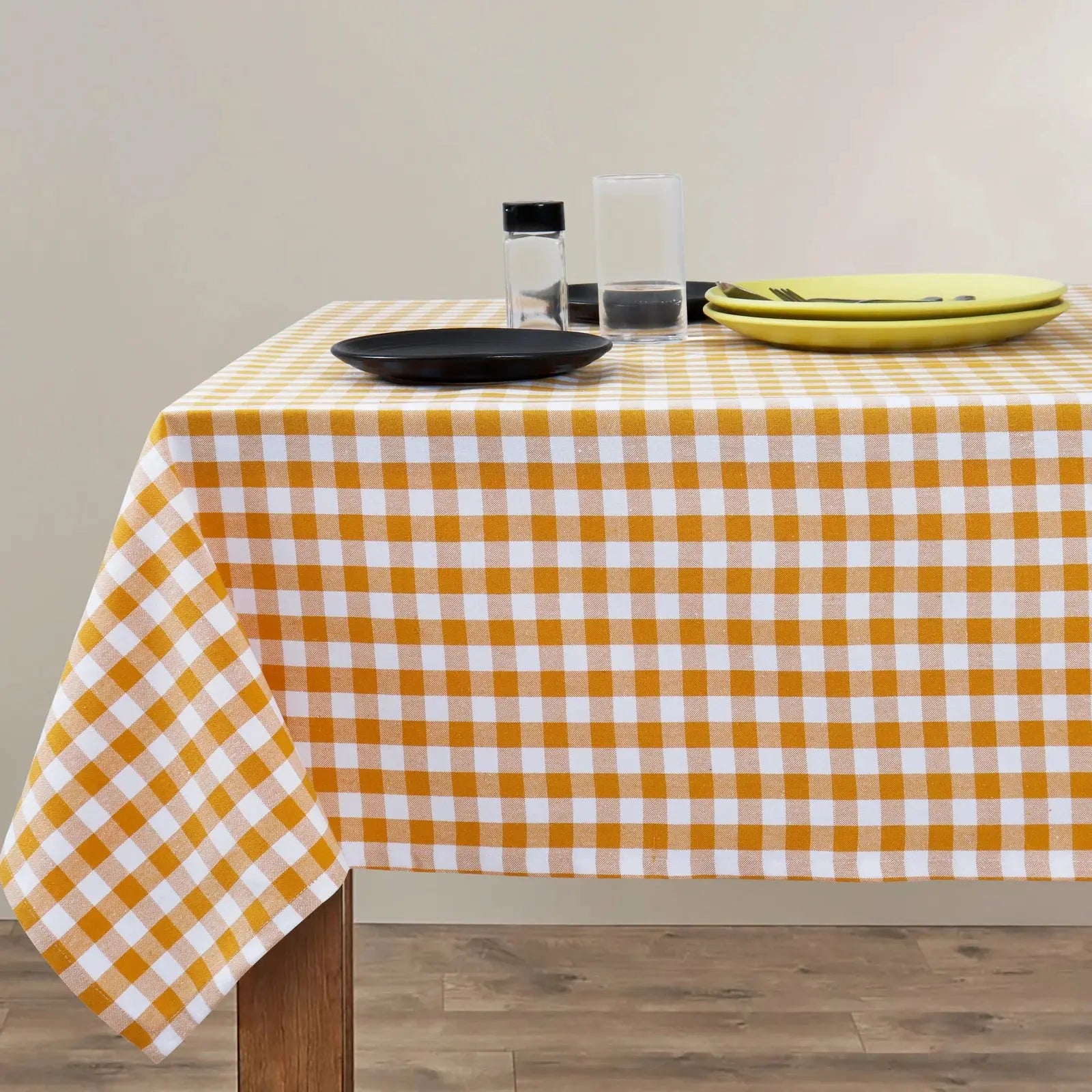 Gingham (Yellow and White) Table cover - grahsajja