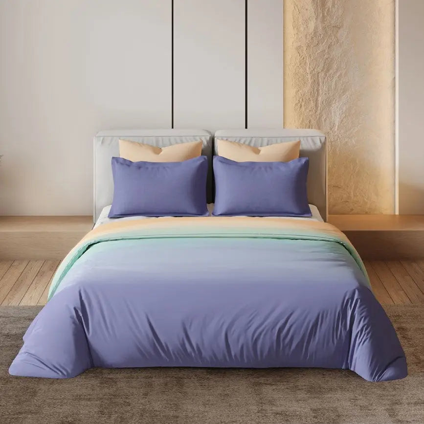 D'decor Bedsheet Super King Size BALAYAGE PERSIAN BLUE Esteem Collection - grahsajja