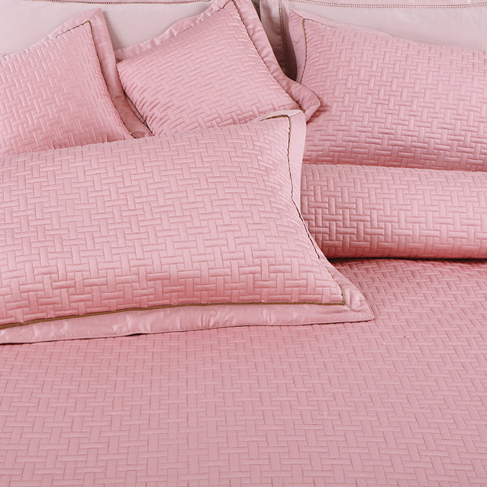 Regal Collection Premium Quilted Bedcover King Size Dark Pink - grahsajja