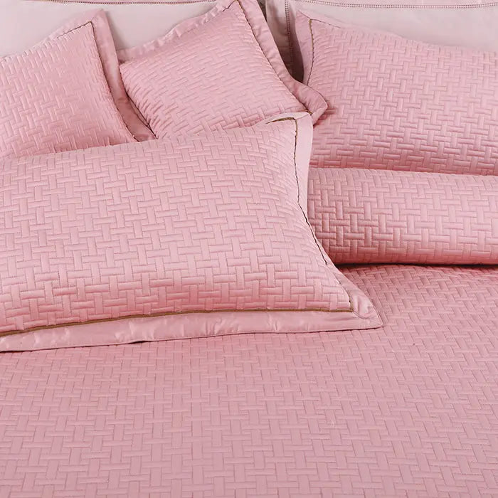 Regal Collection Premium Quilted Bedcover King Size Dark Pink - grahsajja