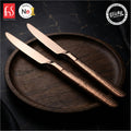 Chef Vicky Ratnani's Signature Collection By FnS Sorrento Rose Gold Dessert Knife/Dinner knife/Butter knife 2 Pcs Set