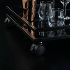 Gilded Glass Trolley with Steel Framework Regular price - grahsajja
