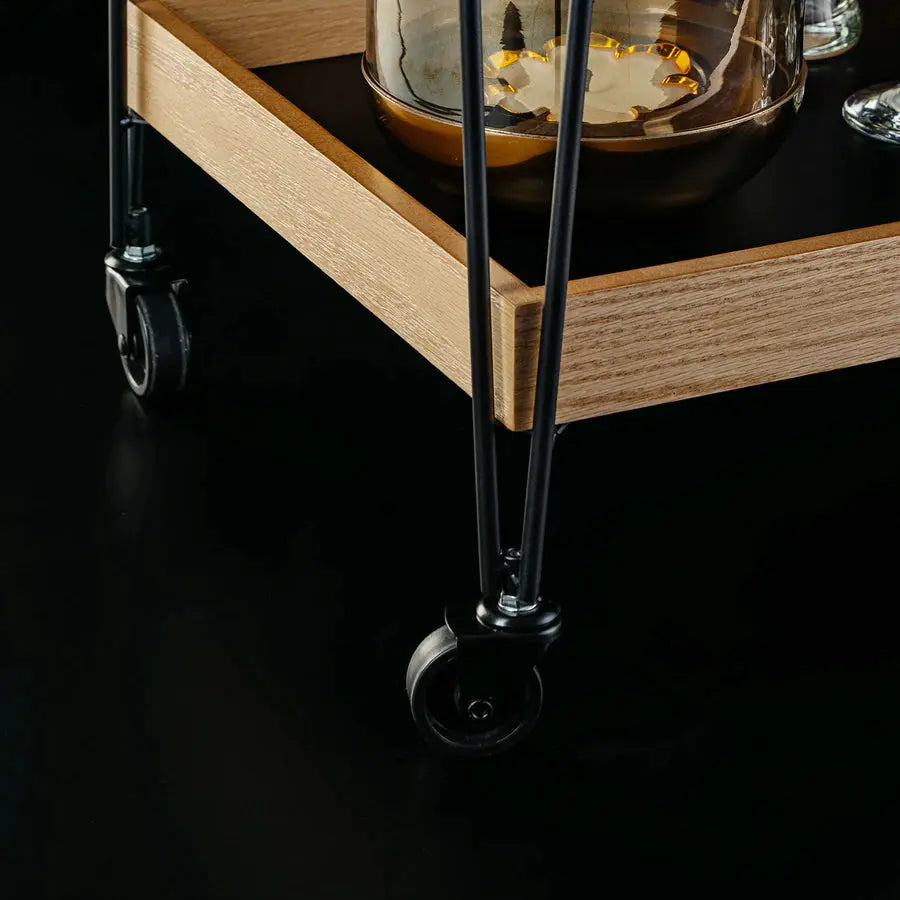 Classic Oakwood Serving Cart - grahsajja