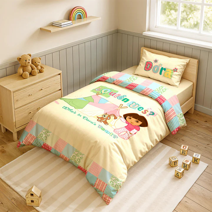Dora Digital Printed 300TC Cotton Bedsheet (Tent)