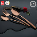 Chef Vicky Ratnani's Signature Collection By FnS Sorrento Rose Gold Stainless Steel 18 Pcs Cutlery Set