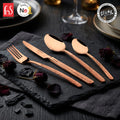 Chef Vicky Ratnani's Signature Collection By FnS Sorrento Rose Gold Stainless Steel 24 Pcs Cutlery Set