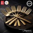 Chef Vicky Ratnani's Signature Collection By FnS Velora Stainless Steel Dessert Fork 6 Pcs Set