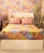 Shivan & Narresh for myTrident King Bedsheet with 4 pillow covers, 400TC, MORNING CALM Trident