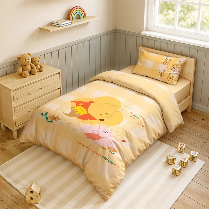 Disney Winnie The Pooh Digital Printed 300TC Cotton Bedsheet
