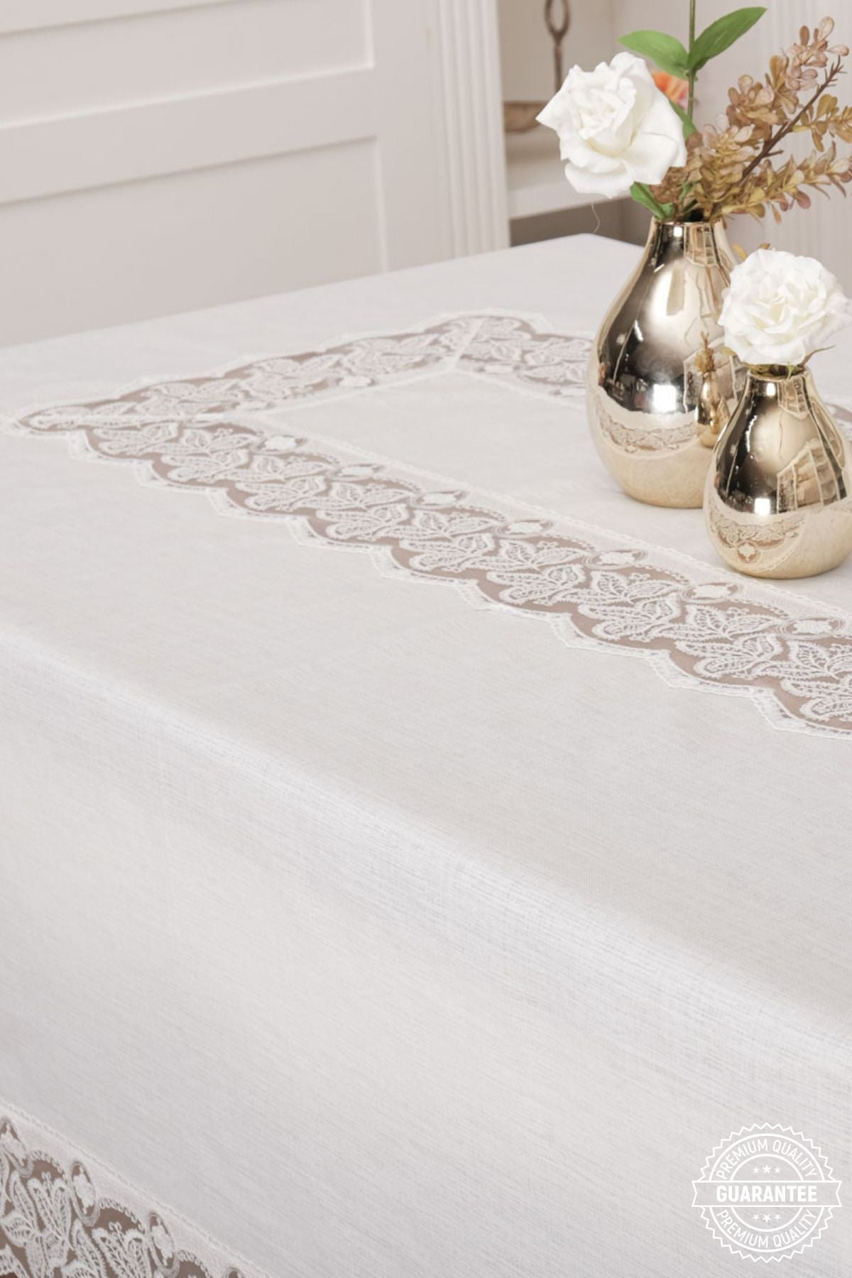Finezza Table Cover 6-8 seater 160x230 cm Rectangular White