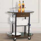 Wooden Trolley With Metal Frame - grahsajja