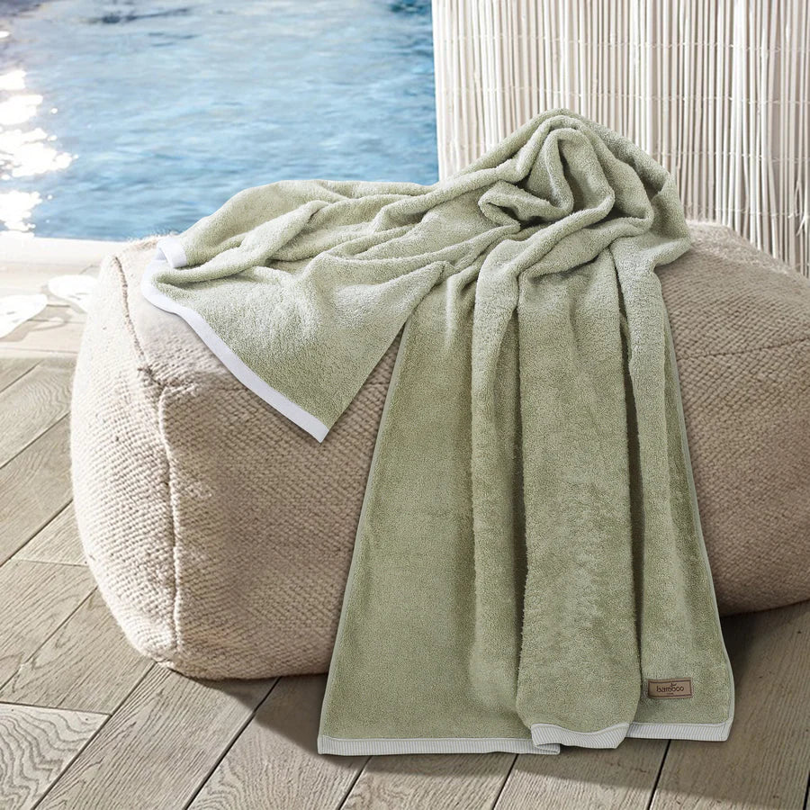 Bamboo Bath Towels - High Absorbent & Super Soft 360 GSM - grahsajja