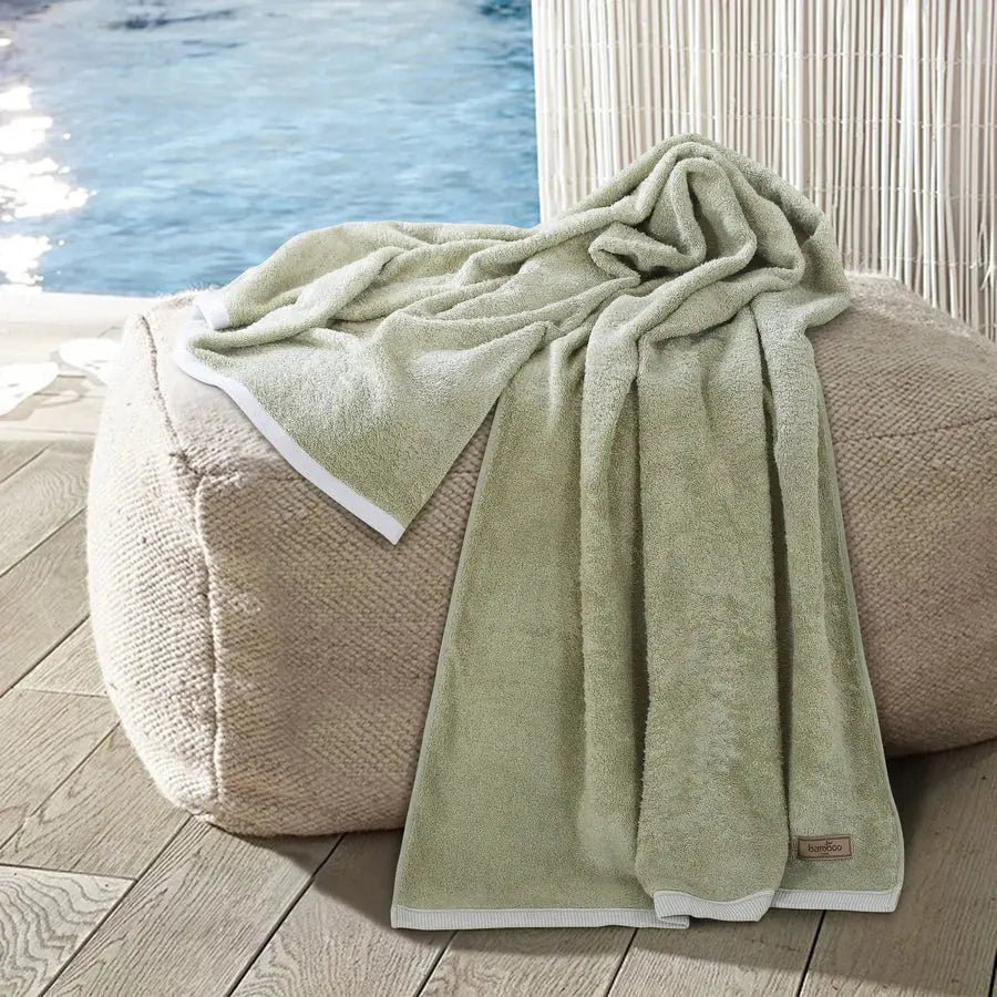 Bamboo Bath Towels - High Absorbent & Super Soft 360 GSM - grahsajja