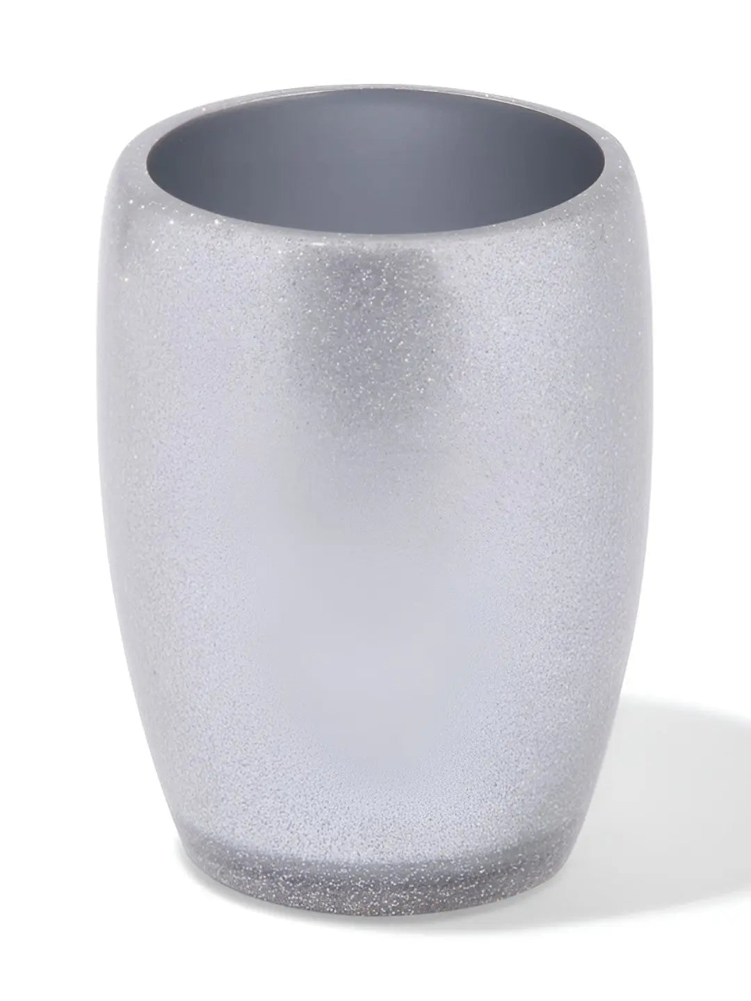 Silver-Toned 4 pieces Solid Polyresin Bath Accessories Set - grahsajja