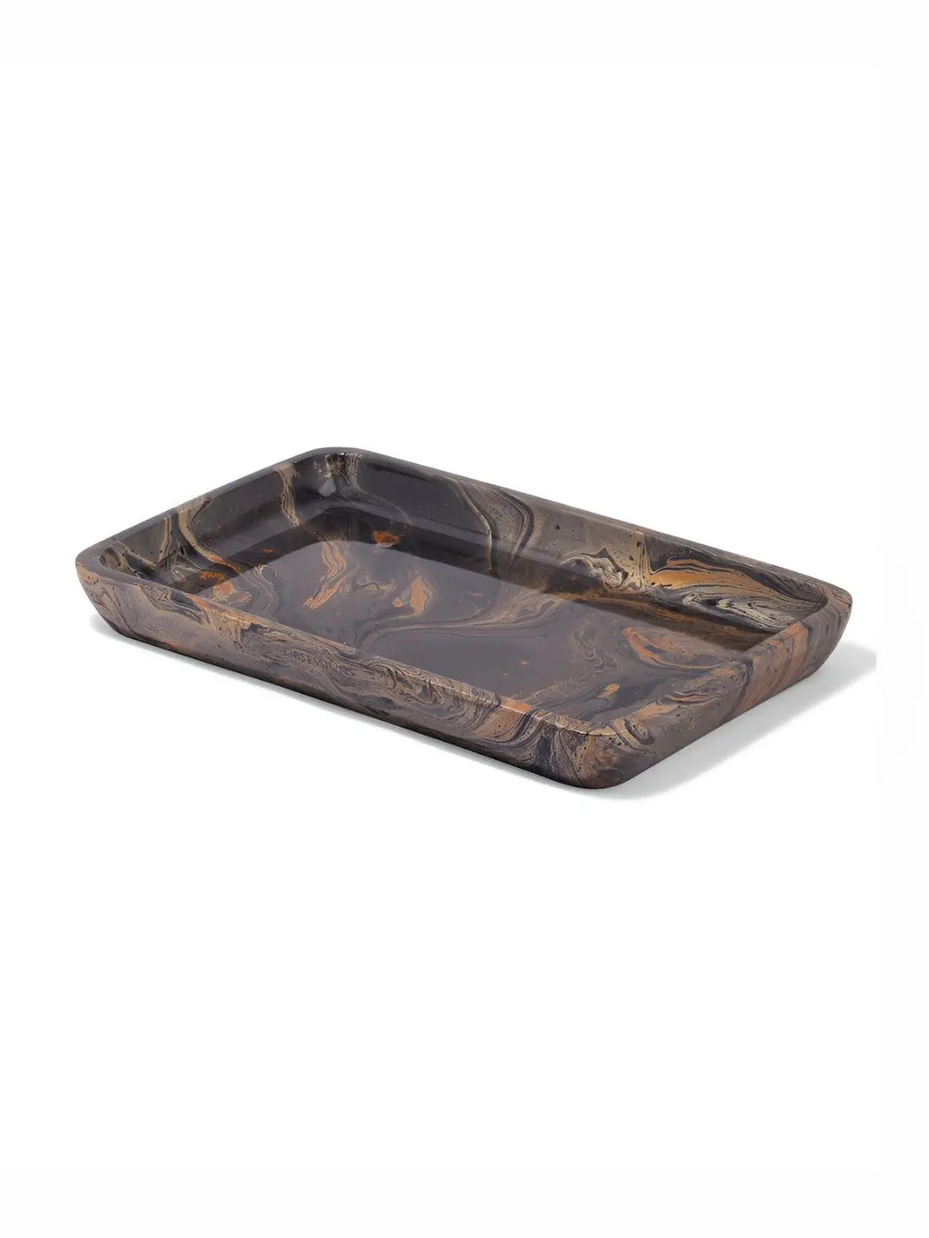 Black & Brown 4 piece Abstract Polyresin Bath Accessories Set - grahsajja