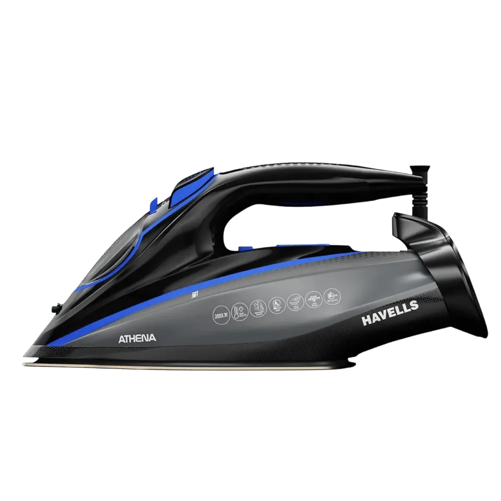 HAVELLS Athena 3000 Watts 320 ml Steam Iron (Smart i-Sense, Black)