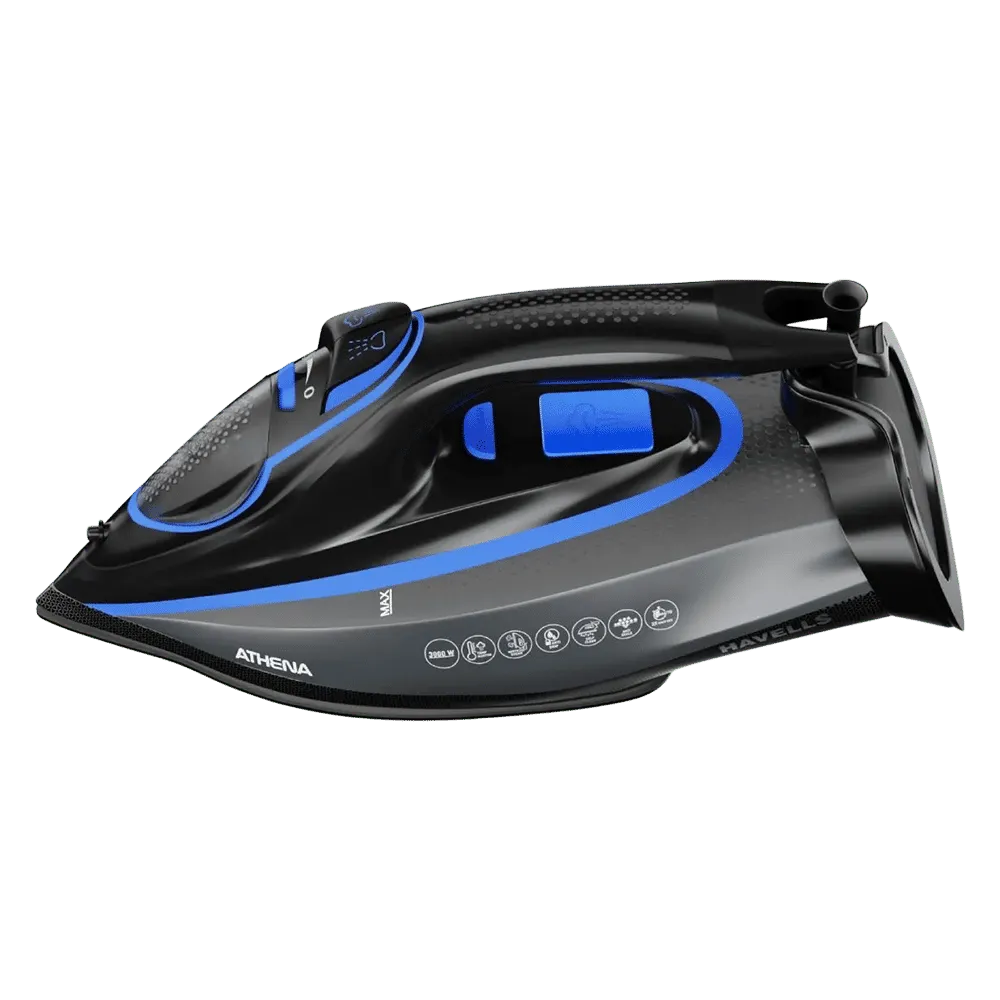 HAVELLS Athena 3000 Watts 320 ml Steam Iron (Smart i-Sense, Black)