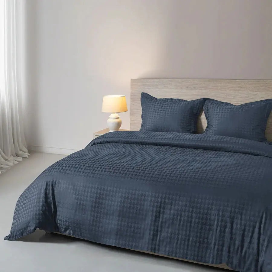Spread Home 550 TC Italian Jacquard 100% Cotton Bedsheet Houndstooth - grahsajja