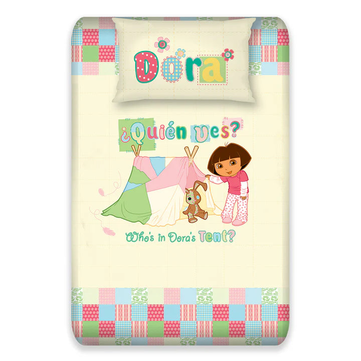 Dora Digital Printed 300TC Cotton Bedsheet (Tent)
