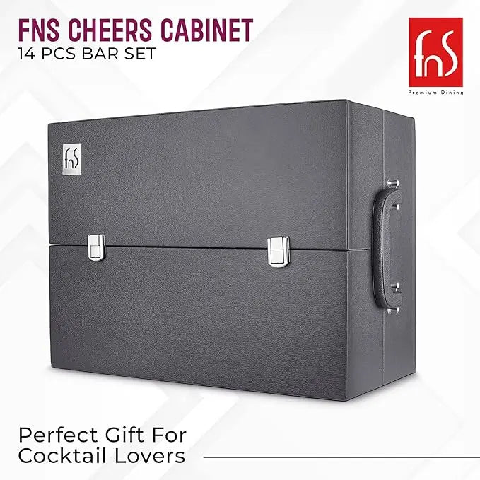 FNS Cheers BarCabinet 14 pcs bar Set FNS
