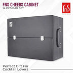FNS Cheers BarCabinet 14 pcs bar Set FNS