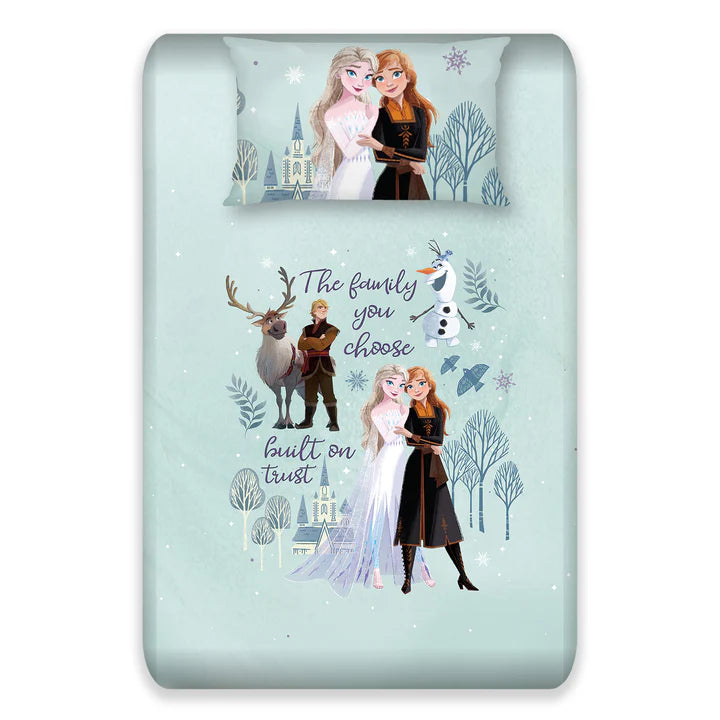 Disney Frozen Sisters Digital Printed 300TC Cotton Bedsheet