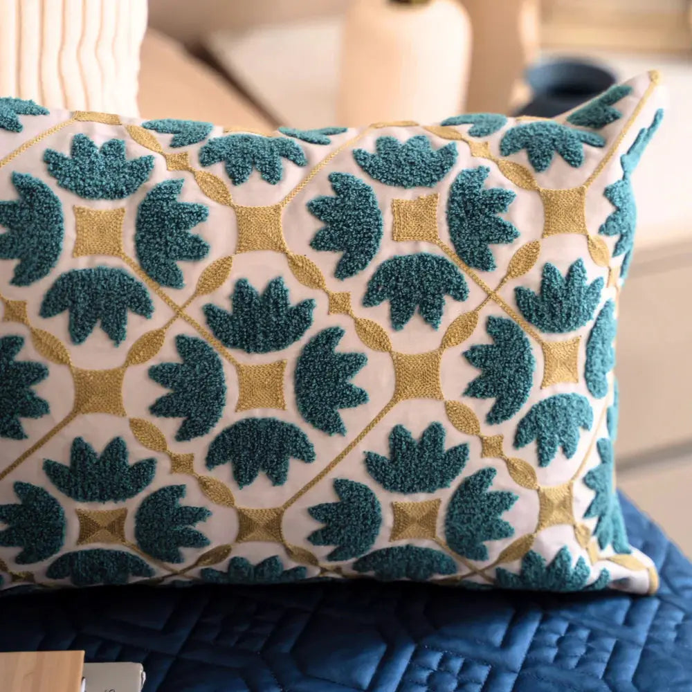 Mariana Pearl Cotton Cushion Cover (12"×18") Sadyaska