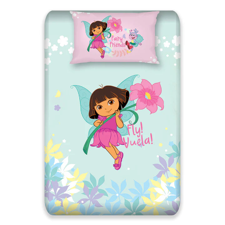 Dora Digital Printed 300TC Cotton Bedsheet (Fly)