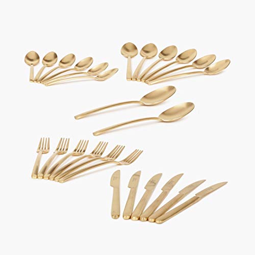 FNS Bianca Gold Plated Premium Cutlery Set